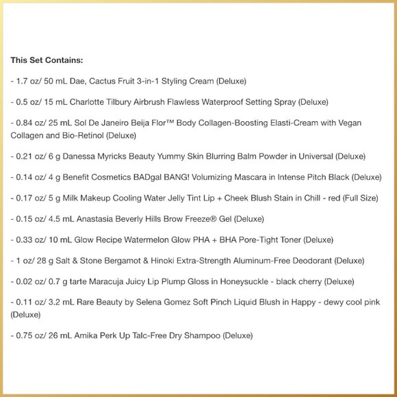 Sephora Favorites—What's In My Bag—Limited Edition Makeup, Hair & Body Set *NWT* - Picture 4 of 5